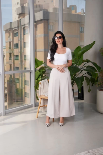 بنطلون كريب PC1564 Light beige