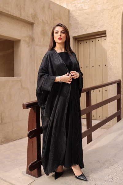 عبايه كريب حرير C:6380BLACK