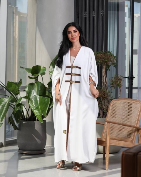 Free size crepe fabric abaya with chiffon lining C:2063