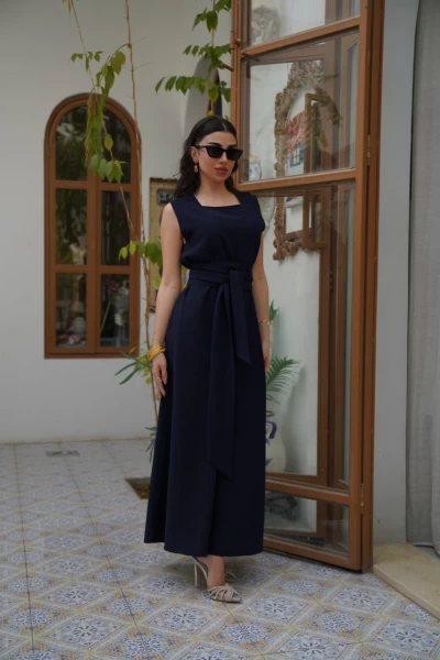DRESS CREPE BLUE C:105