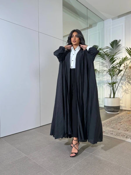 Abaya Crepe Black C:6528 Black