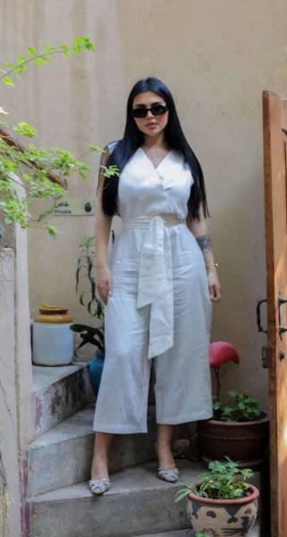 JUMBSUIT LINEN C:113