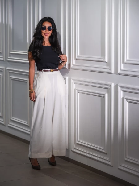 pants cotton PL1558-White