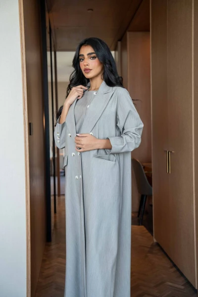 عباية بليزر، باللون الرمادي C:6552 Gray