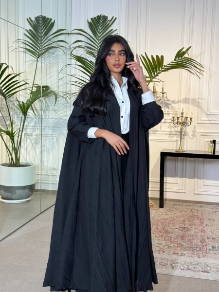 Abaya Crepe Black C:6528 Black
