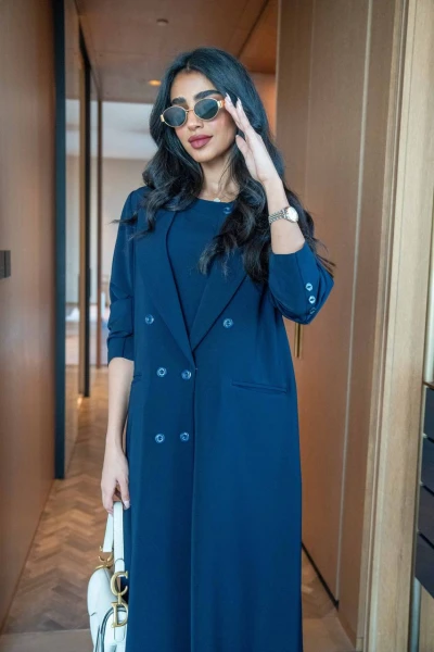 عباية بليزر ، باللون الكحلي C:6552 Blue