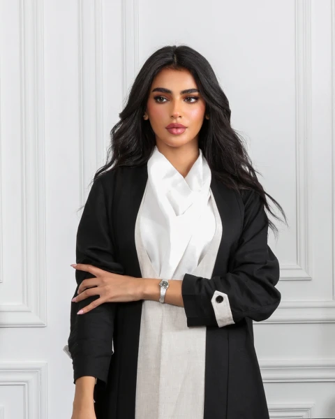 BLAIZER LINEN BLACK   C:6489BLACK