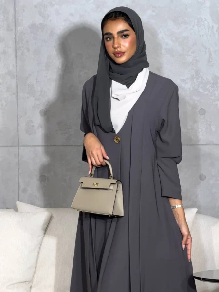 Crepe Blazer Grey C:6489 Gray