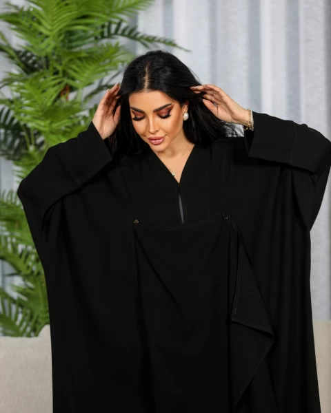 عبايه بشت كريب    C:6435