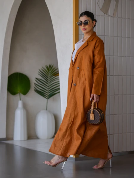 BLAIZER LINEN C:6459 ORANGE