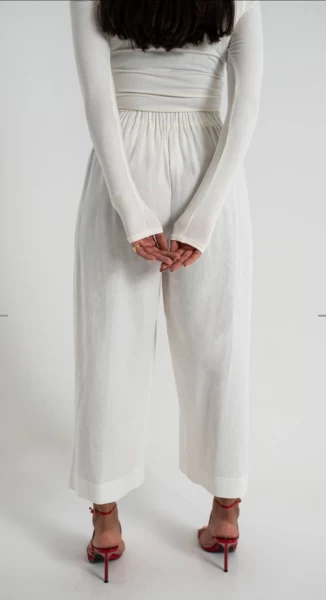 PANTS LINEN WHITE PL1552-WHITE
