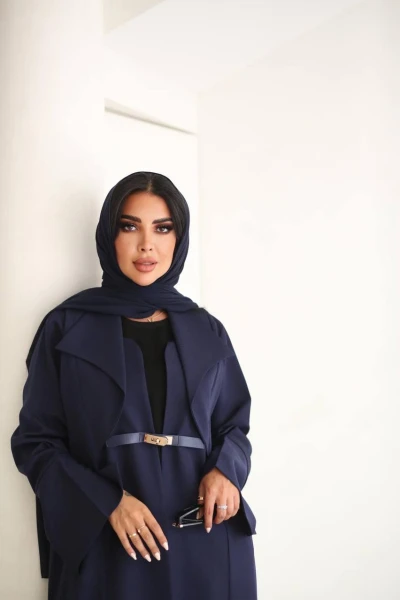 Abaya Crepe  C:6518 Blue